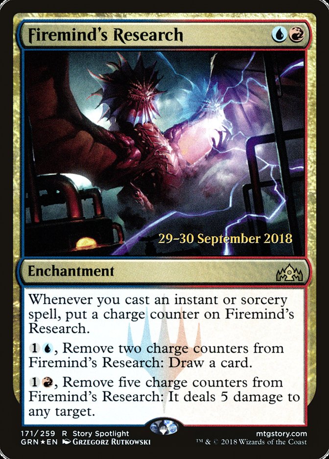 Firemind's Research [Guilds of Ravnica Prerelease Promos] | Kessel Run Games Inc. 