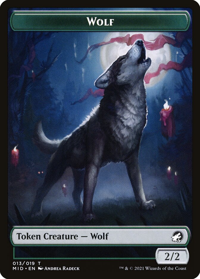 Wolf (013) // Clue (016) Double-Sided Token [Challenger Decks 2022 Tokens] | Kessel Run Games Inc. 