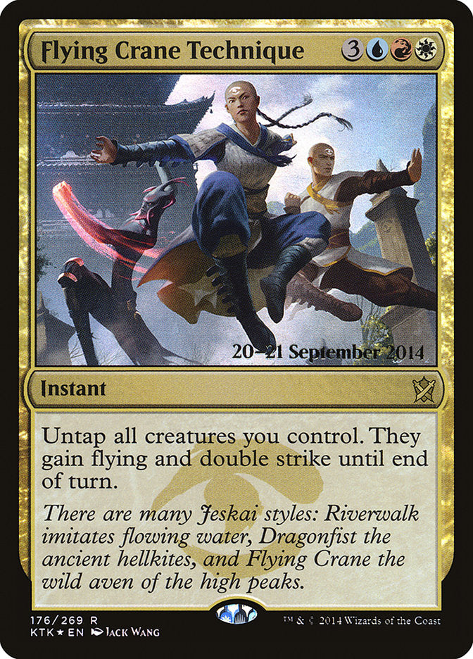 Flying Crane Technique [Khans of Tarkir Prerelease Promos] | Kessel Run Games Inc. 