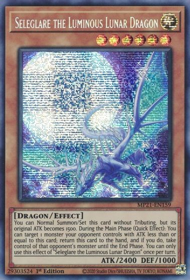 Seleglare the Luminous Lunar Dragon [MP21-EN159] Prismatic Secret Rare | Kessel Run Games Inc. 