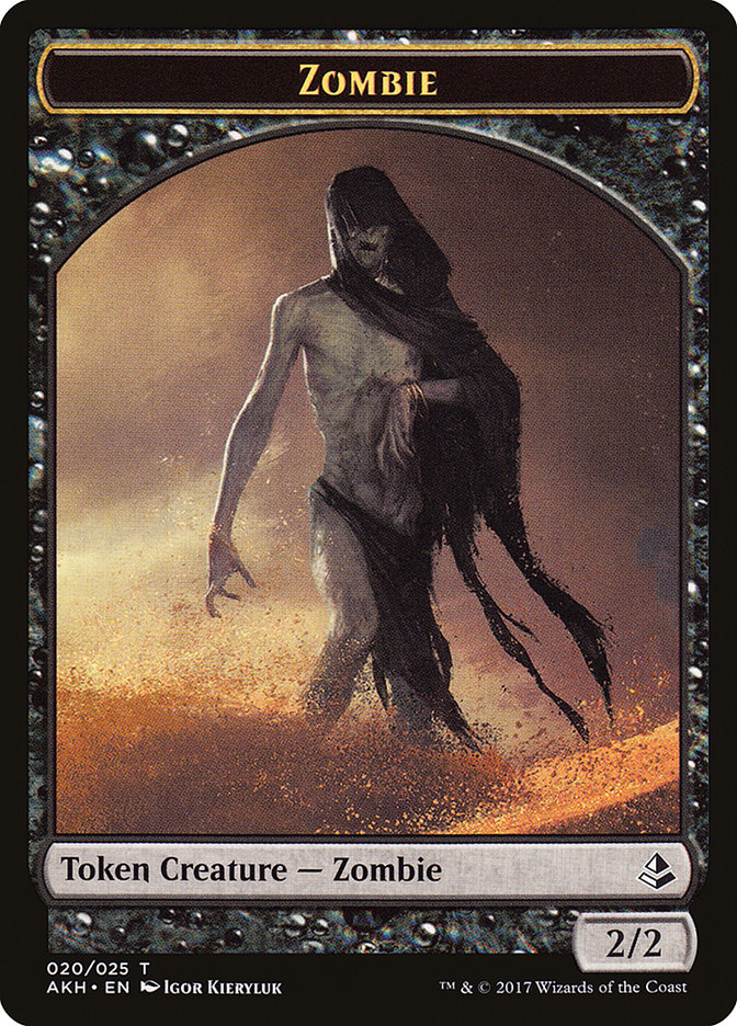 Vizier of Many Faces // Zombie Double-Sided Token [Amonkhet Tokens] | Kessel Run Games Inc. 