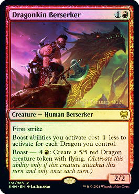 Dragonkin Berserker [Kaldheim Prerelease Promos] | Kessel Run Games Inc. 