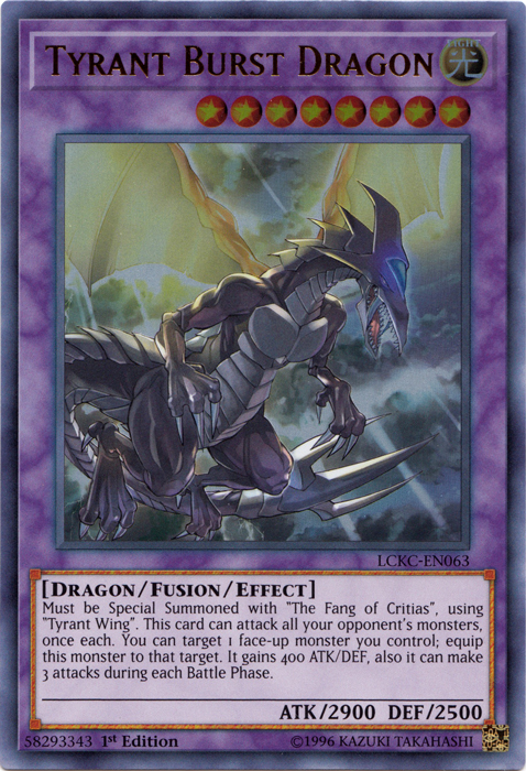 Tyrant Burst Dragon [LCKC-EN063] Ultra Rare | Kessel Run Games Inc. 