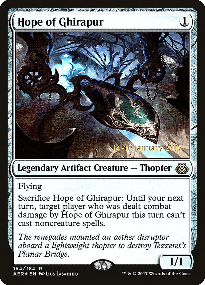 Hope of Ghirapur [Aether Revolt Prerelease Promos] | Kessel Run Games Inc. 