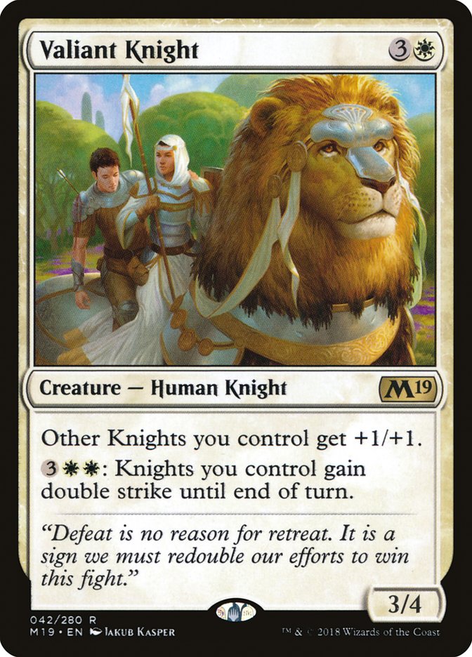 Valiant Knight [Core Set 2019] | Kessel Run Games Inc. 