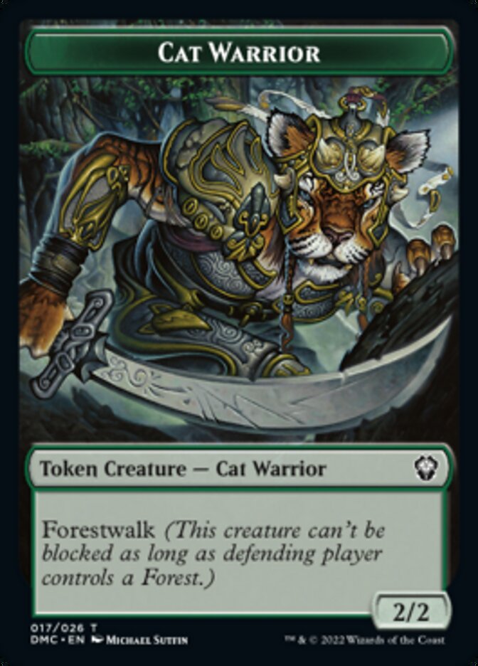 Cat Warrior Token [Dominaria United Commander Tokens] | Kessel Run Games Inc. 