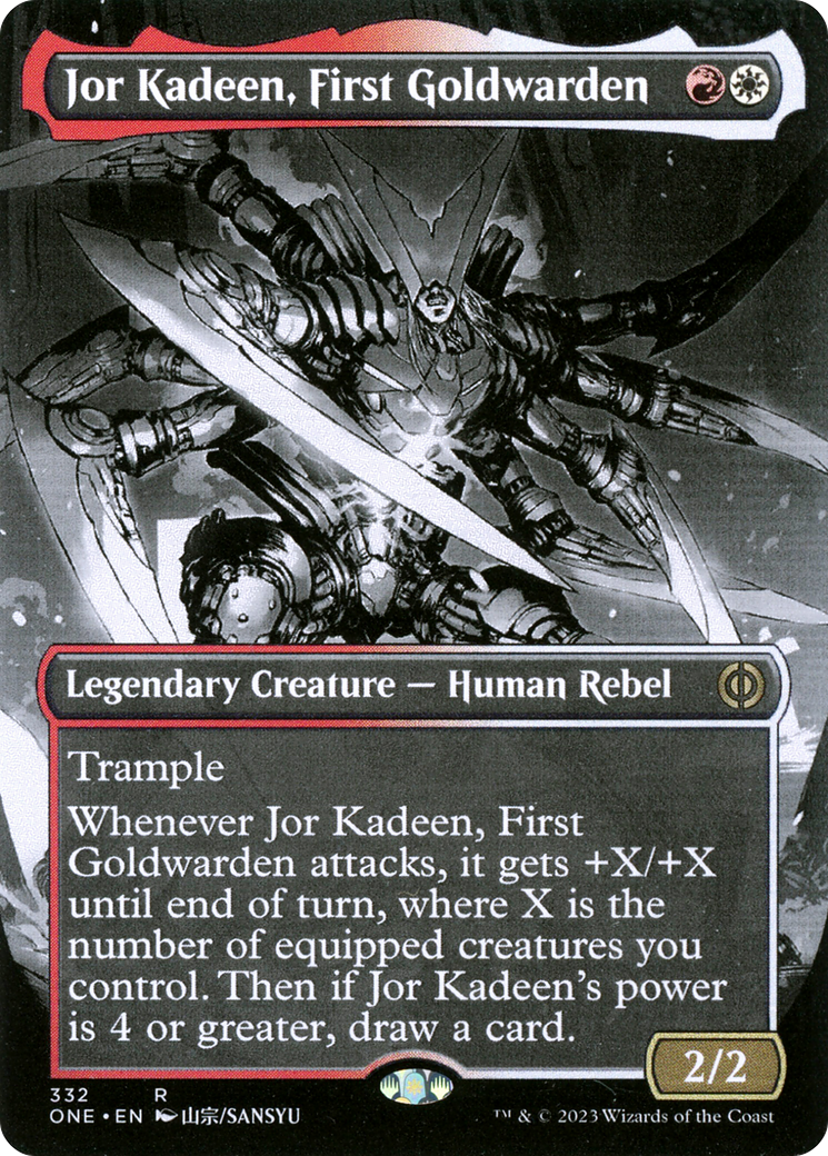 Jor Kadeen, First Goldwarden (Borderless Manga) [Phyrexia: All Will Be One] | Kessel Run Games Inc. 