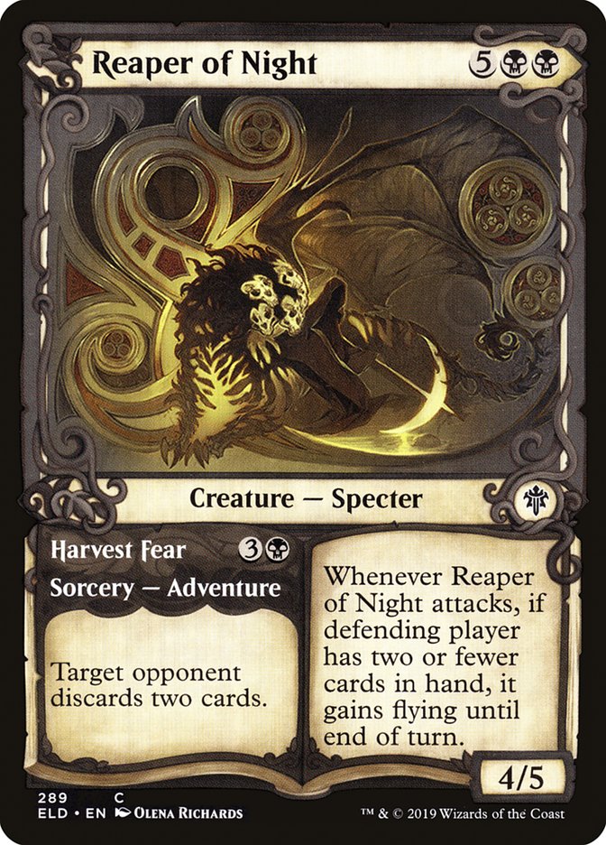 Reaper of Night // Harvest Fear (Showcase) [Throne of Eldraine] | Kessel Run Games Inc. 