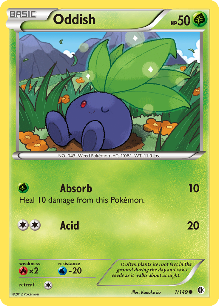 Oddish (1/149) [Black & White: Boundaries Crossed] | Kessel Run Games Inc. 