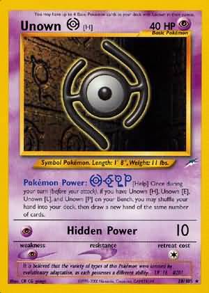 Unown [H] (28/105) [Neo Destiny Unlimited] | Kessel Run Games Inc. 