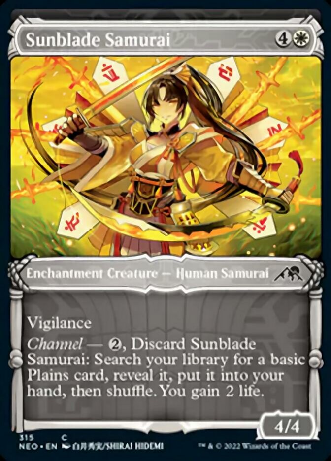 Sunblade Samurai (Showcase Samurai) [Kamigawa: Neon Dynasty] | Kessel Run Games Inc. 