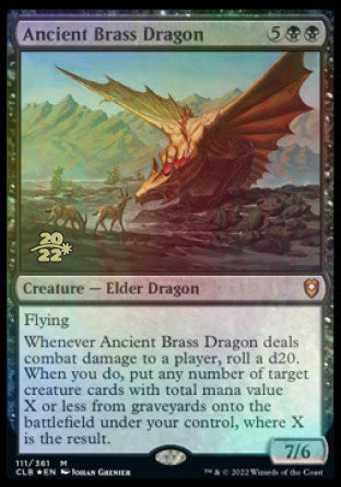 Ancient Brass Dragon [Commander Legends: Battle for Baldur's Gate Prerelease Promos] | Kessel Run Games Inc. 