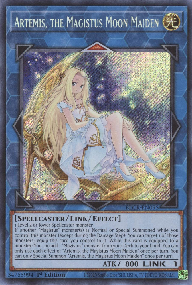 Artemis, the Magistus Moon Maiden [BLCR-EN095] Secret Rare | Kessel Run Games Inc. 