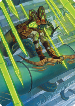 Bamboo Grove Archer Art Card [Kamigawa: Neon Dynasty Art Series] | Kessel Run Games Inc. 