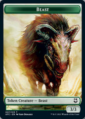 Beast // Dragon Spirit Double-Sided Token [Dungeons & Dragons: Adventures in the Forgotten Realms Commander Tokens] | Kessel Run Games Inc. 