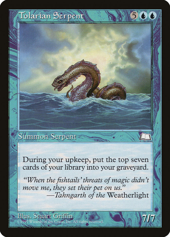 Tolarian Serpent [Weatherlight] | Kessel Run Games Inc. 
