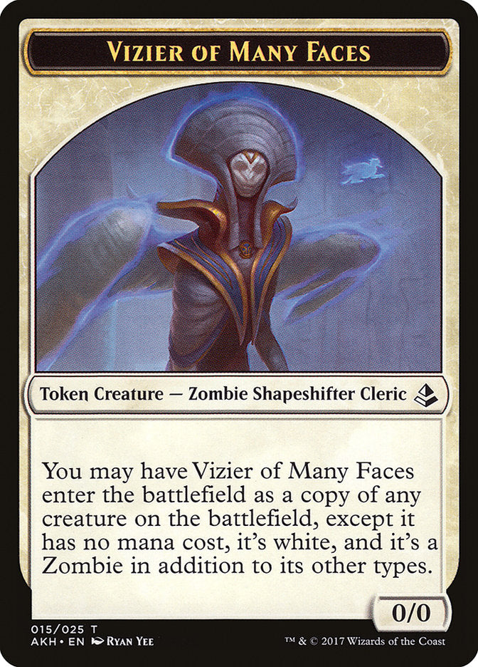 Vizier of Many Faces Token [Amonkhet Tokens] | Kessel Run Games Inc. 