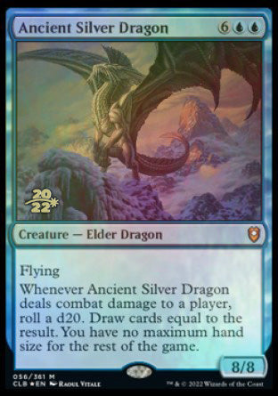 Ancient Silver Dragon [Commander Legends: Battle for Baldur's Gate Prerelease Promos] | Kessel Run Games Inc. 