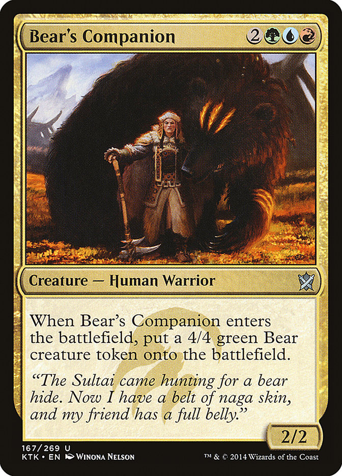 Bear's Companion [Khans of Tarkir] | Kessel Run Games Inc. 