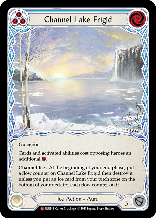 Channel Lake Frigid [ELE146] (Tales of Aria)  1st Edition Rainbow Foil | Kessel Run Games Inc. 