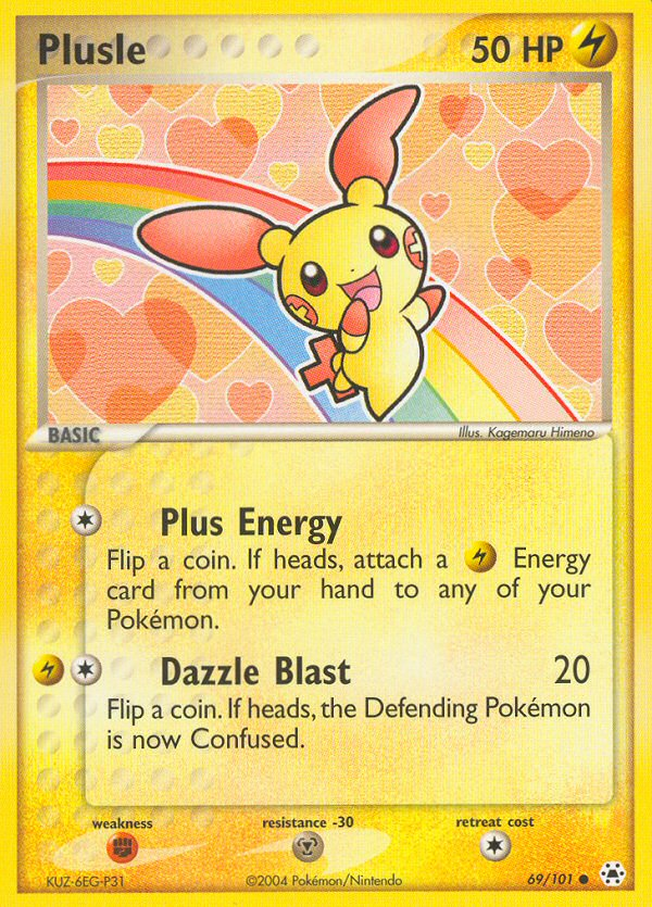 Plusle (69/101) [EX: Hidden Legends] | Kessel Run Games Inc. 