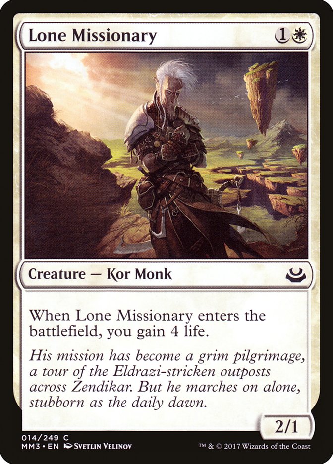 Lone Missionary [Modern Masters 2017] | Kessel Run Games Inc. 