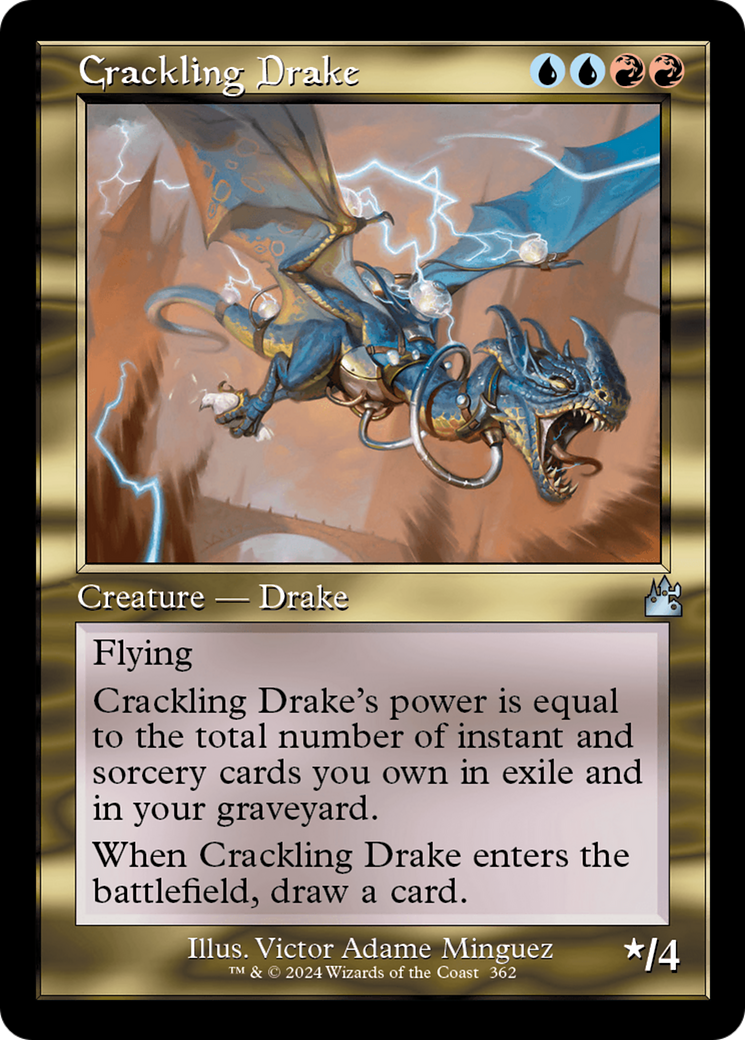 Crackling Drake (Retro Frame) [Ravnica Remastered] | Kessel Run Games Inc. 