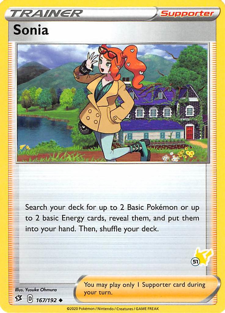Sonia (167/192) (Pikachu Stamp #51) [Battle Academy 2022] | Kessel Run Games Inc. 