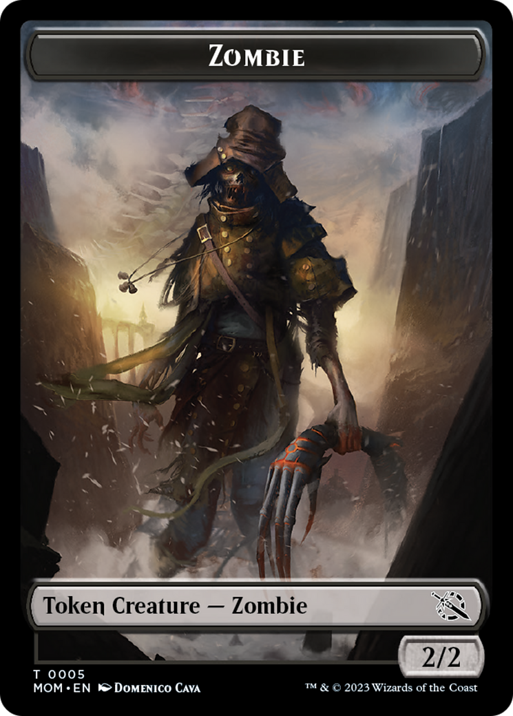 Monk // Zombie Double-Sided Token [March of the Machine Tokens] | Kessel Run Games Inc. 