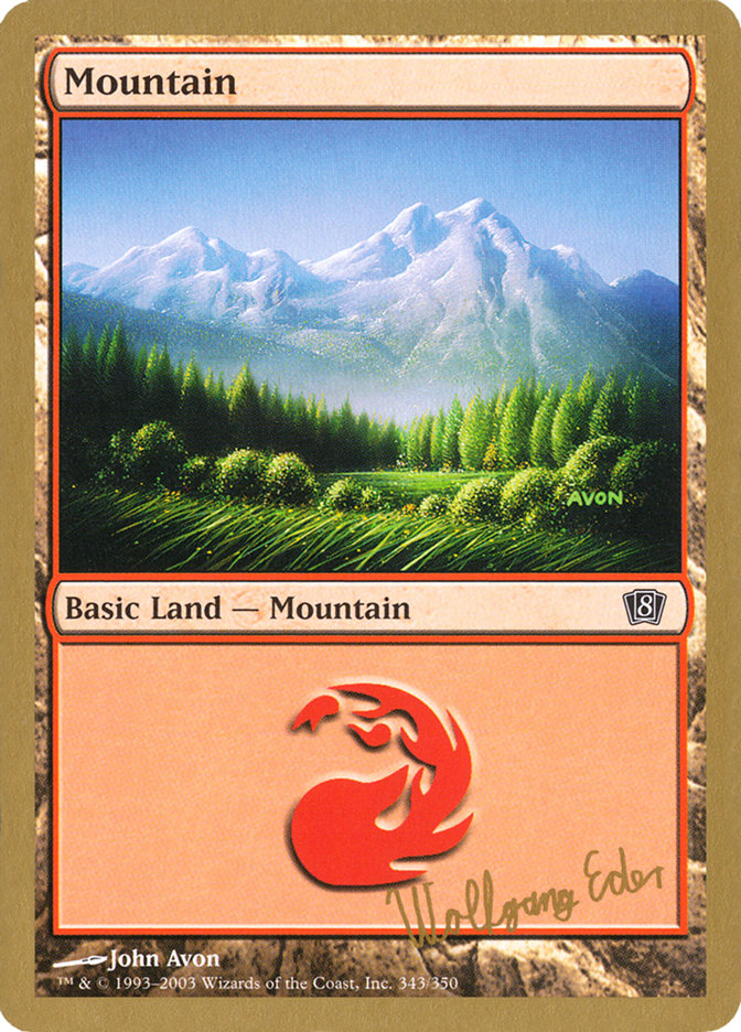 Mountain (we343) (Wolfgang Eder) [World Championship Decks 2003] | Kessel Run Games Inc. 