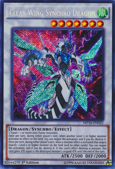 Clear Wing Synchro Dragon [MP16-EN022] Secret Rare | Kessel Run Games Inc. 