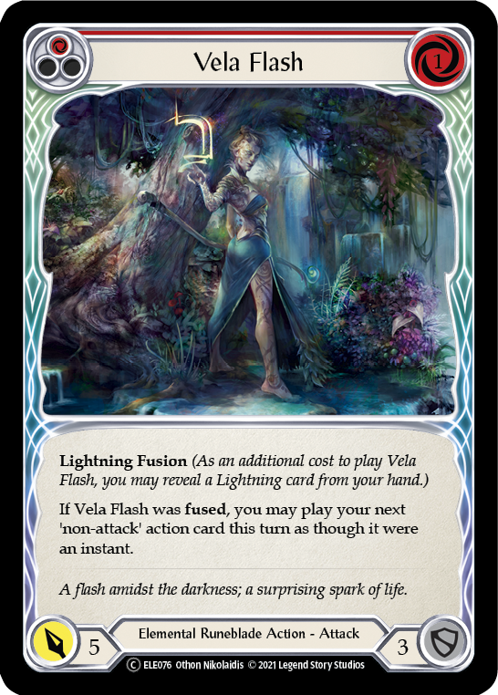 Vela Flash (Red) [U-ELE076] (Tales of Aria Unlimited)  Unlimited Rainbow Foil | Kessel Run Games Inc. 