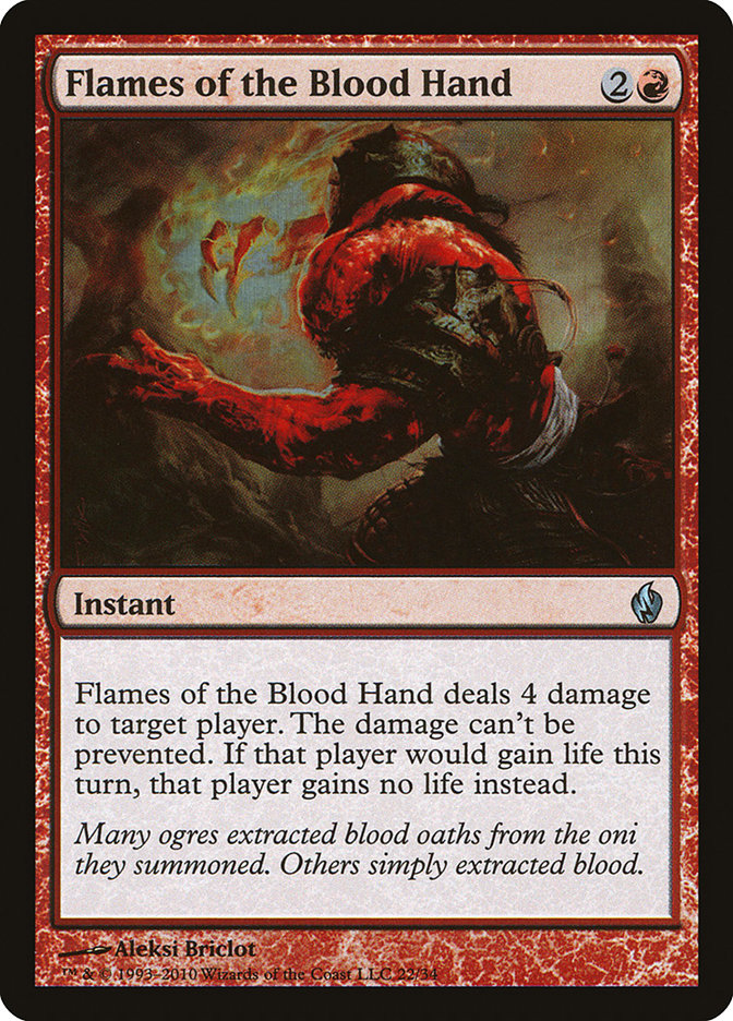 Flames of the Blood Hand [Premium Deck Series: Fire and Lightning] | Kessel Run Games Inc. 