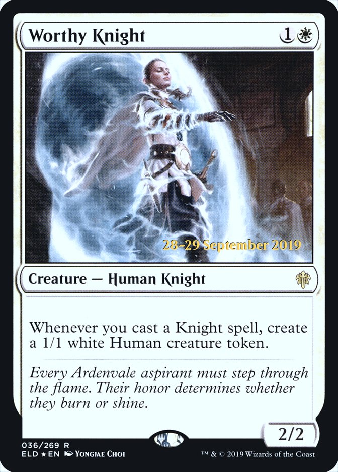 Worthy Knight [Throne of Eldraine Prerelease Promos] | Kessel Run Games Inc. 