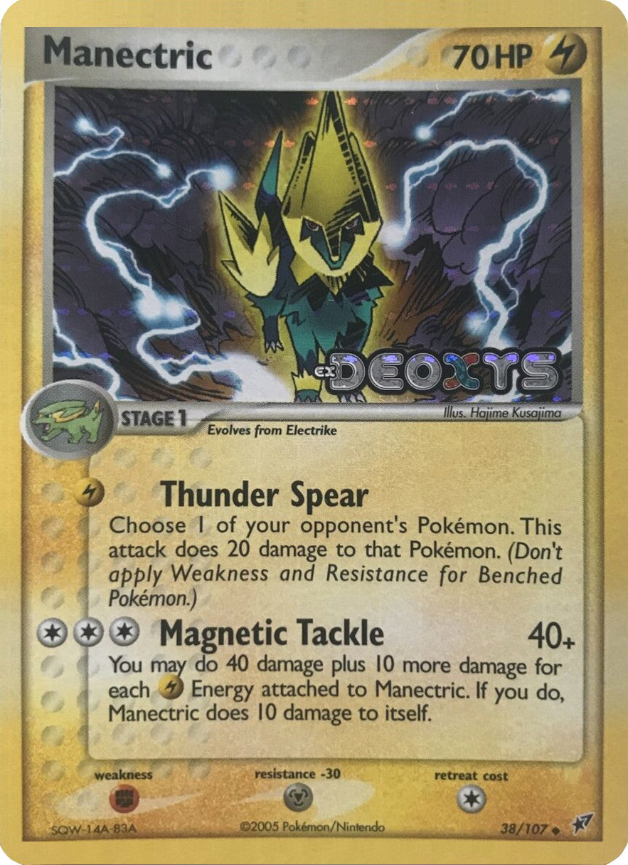 Manectric (38/107) (Stamped) [EX: Deoxys] | Kessel Run Games Inc. 