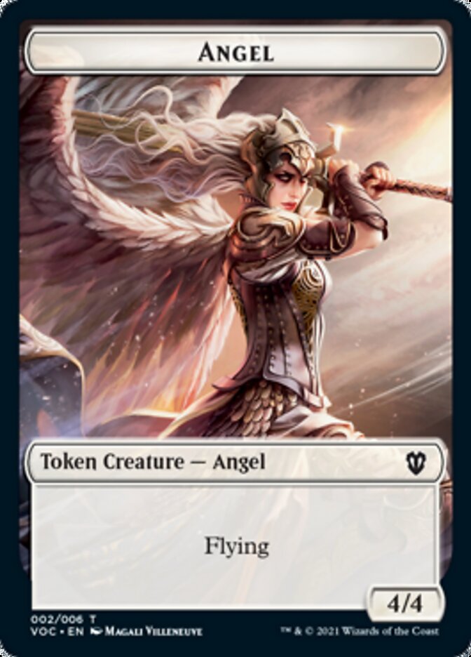 Angel // Clue Double-Sided Token [Innistrad: Crimson Vow Commander Tokens] | Kessel Run Games Inc. 