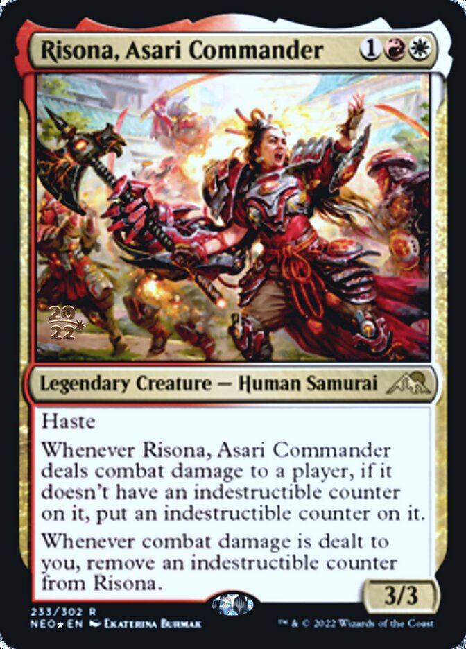 Risona, Asari Commander [Kamigawa: Neon Dynasty Prerelease Promos] | Kessel Run Games Inc. 