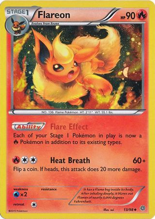 Flareon (13/98) (Cosmos Holo) [XY: Ancient Origins] | Kessel Run Games Inc. 