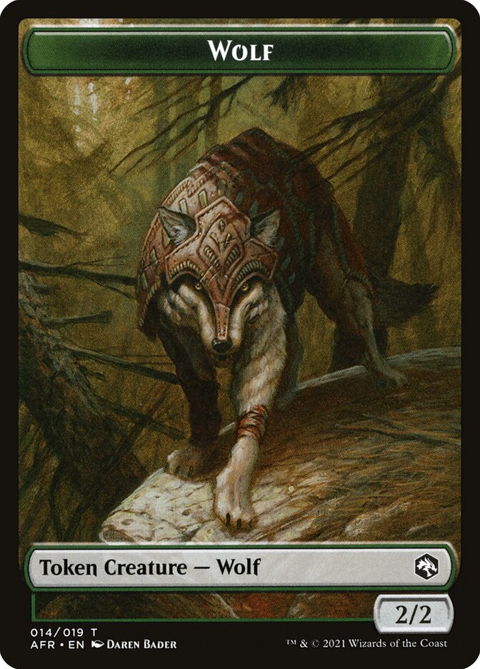 Wolf (014) // Treasure (015) Double-Sided Token [Challenger Decks 2022 Tokens] | Kessel Run Games Inc. 