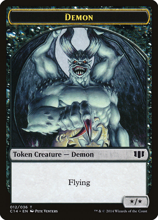 Demon (012/036) // Zombie (016/036) Double-Sided Token [Commander 2014 Tokens] | Kessel Run Games Inc. 