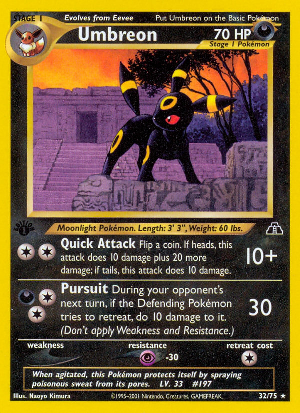 Umbreon (32/75) [Neo Discovery 1st Edition] | Kessel Run Games Inc. 