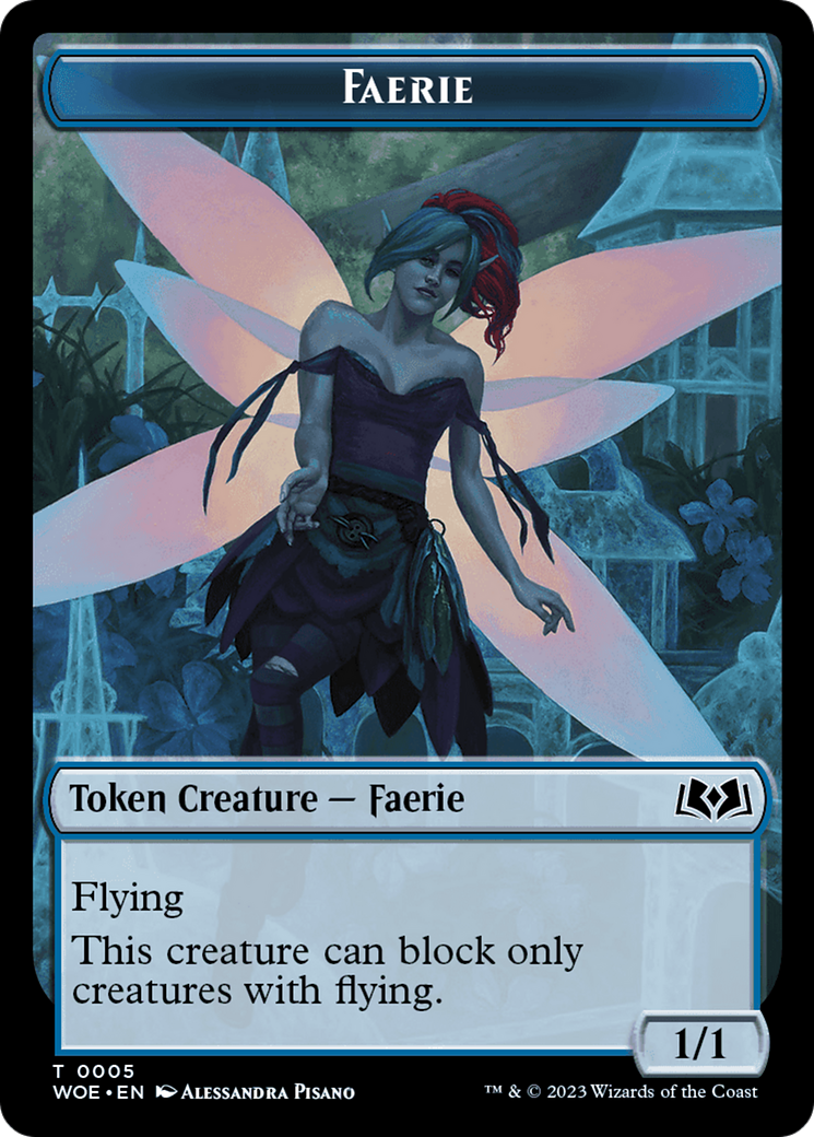 Faerie // Food (0013) Double-Sided Token [Wilds of Eldraine Tokens] | Kessel Run Games Inc. 