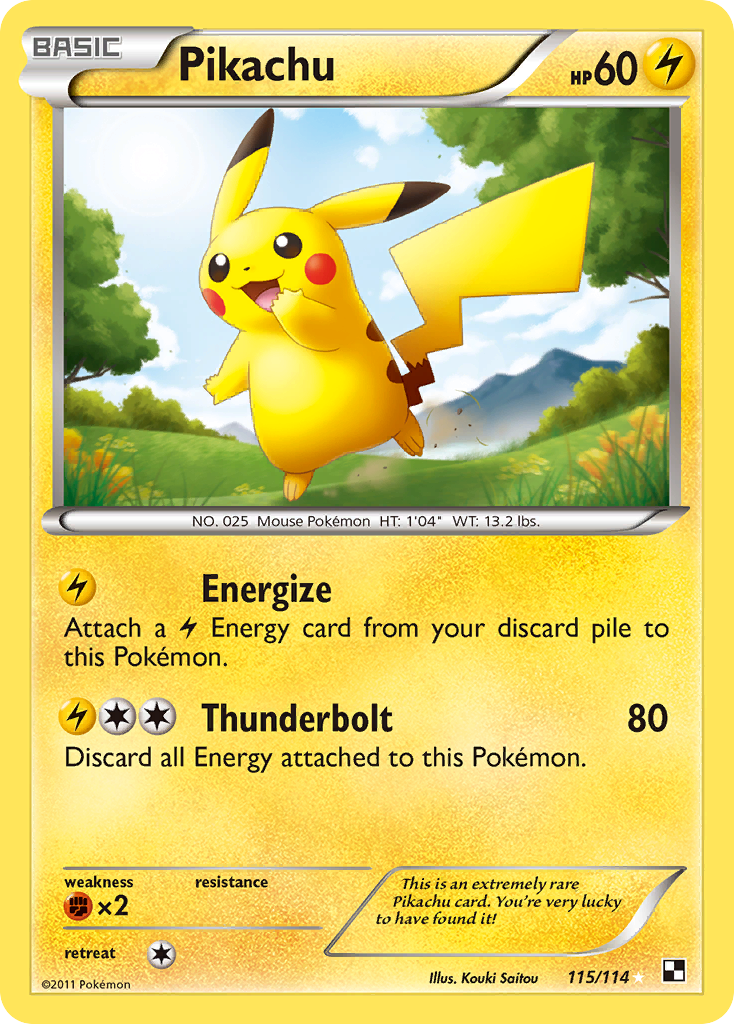 Pikachu (115/114) [Black & White: Base Set] | Kessel Run Games Inc. 