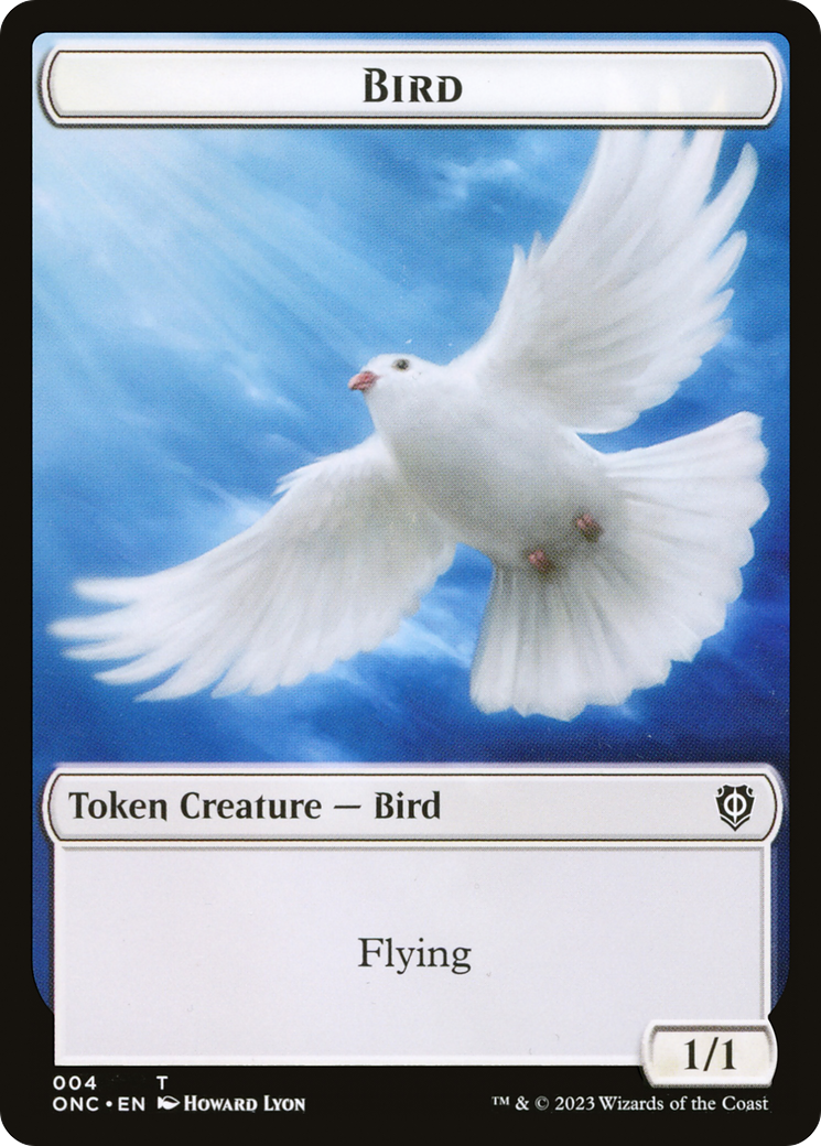 Bird // Cat Double-Sided Token [Phyrexia: All Will Be One Commander Tokens] | Kessel Run Games Inc. 