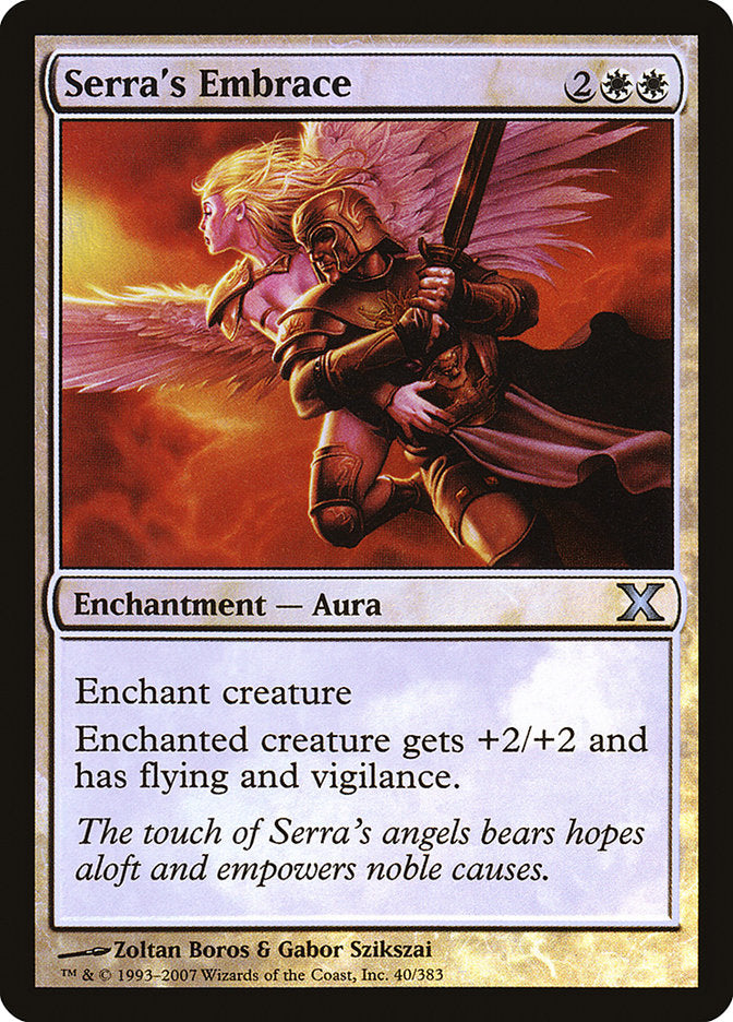 Serra's Embrace (Premium Foil) [Tenth Edition] | Kessel Run Games Inc. 