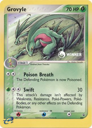 Grovyle (004) (Jumbo Card) [Nintendo: Black Star Promos] | Kessel Run Games Inc. 