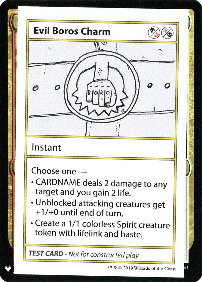 Evil Boros Charm [Mystery Booster Playtest Cards] | Kessel Run Games Inc. 