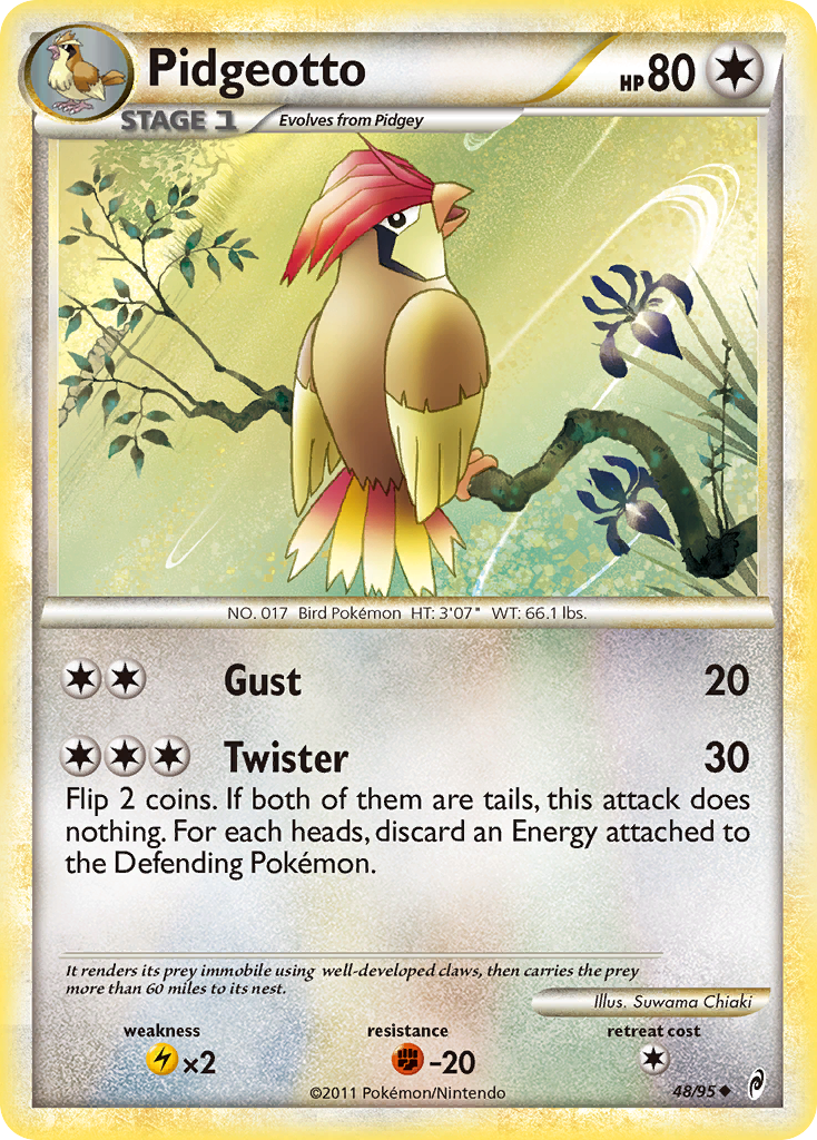 Pidgeotto (48/95) [HeartGold & SoulSilver: Call of Legends] | Kessel Run Games Inc. 