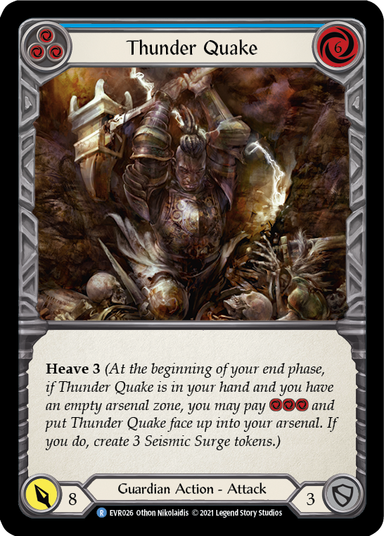 Thunder Quake (Blue) [EVR026] (Everfest)  1st Edition Rainbow Foil | Kessel Run Games Inc. 