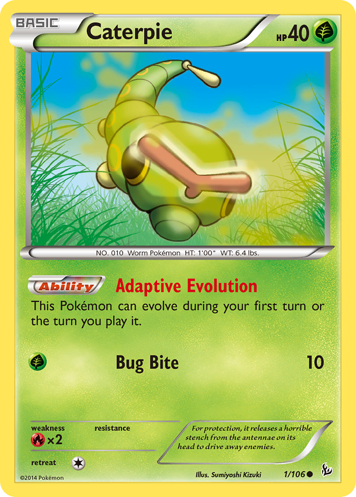 Caterpie (1/106) [XY: Flashfire] | Kessel Run Games Inc. 